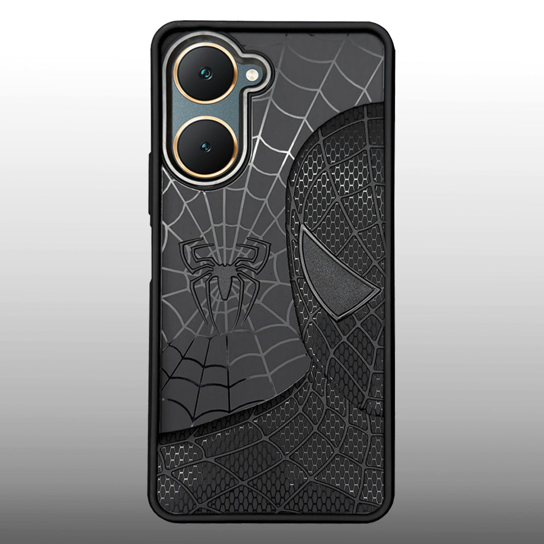 Sp Superhero Web Case with Metallic Camera Ring for Vivo Y18i