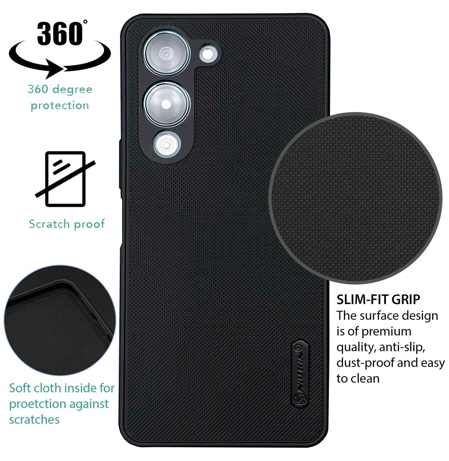 NIUKIN Super Frosted Dotted Case for Vivo Y19e