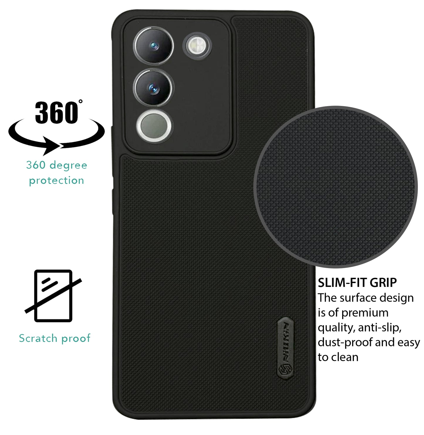 NIUKIN Super Frosted Dotted Case for Vivo Y200 5G