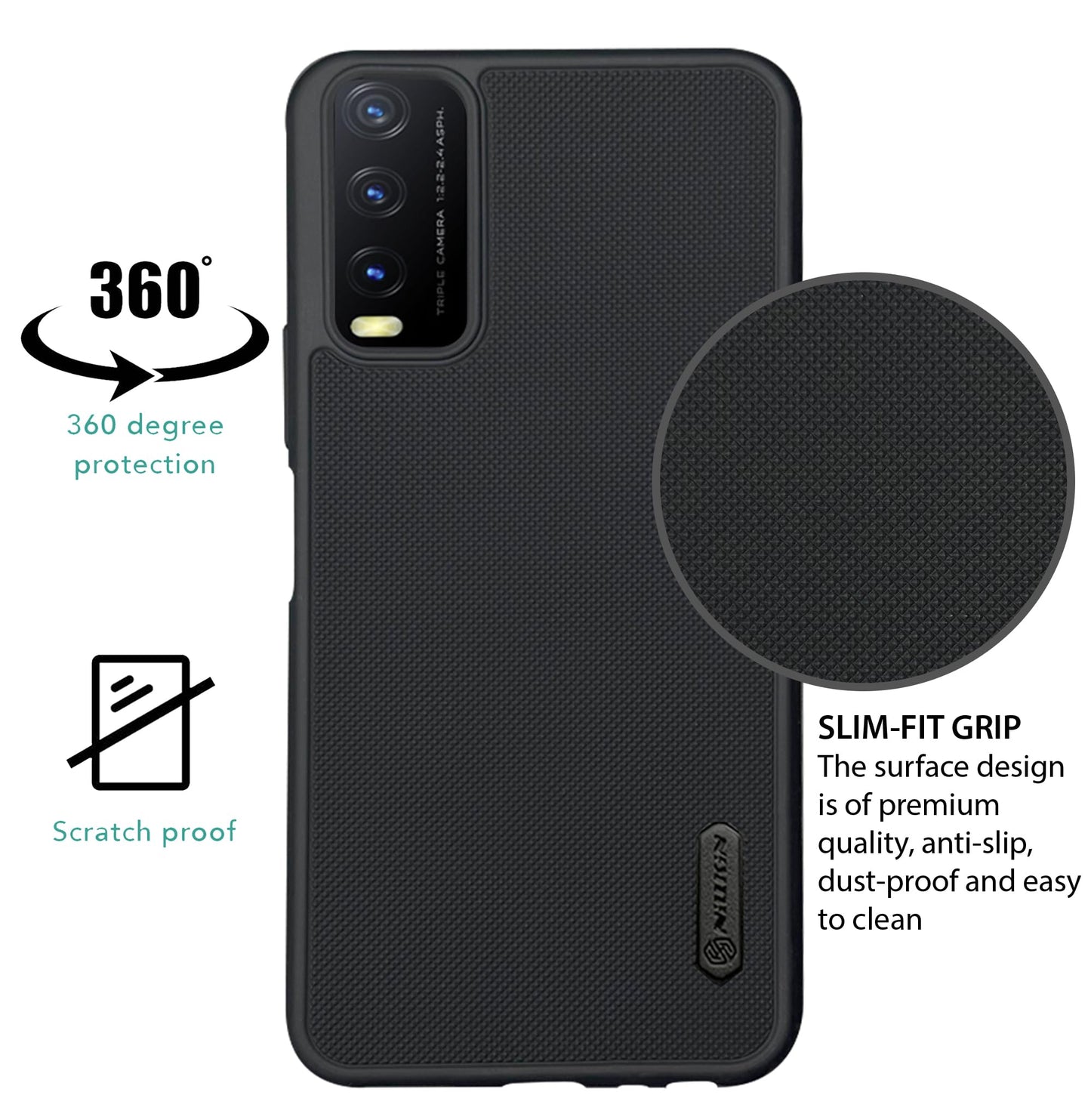 NIUKIN Super Frosted Dotted Case for Vivo Y20