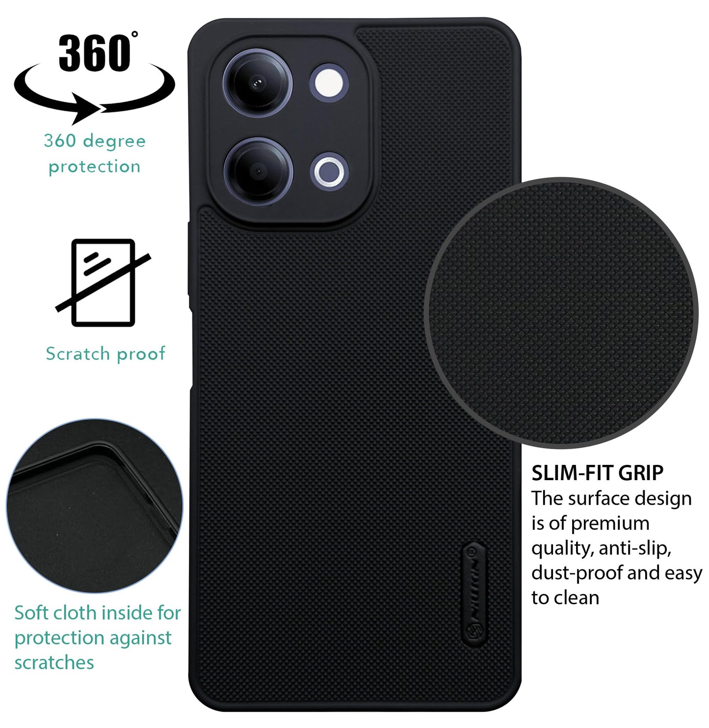 NIUKIN Super Frosted Dotted Case for Vivo Y05(2026)