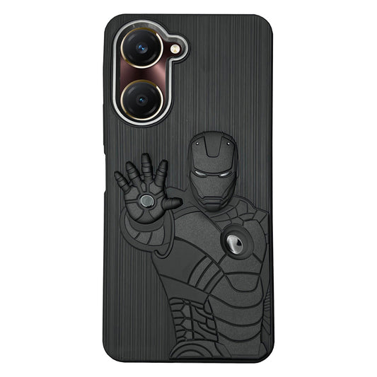 IR Superhero Action Case with Metallic Camera Ring for IQOO Z9 Lite(5G)