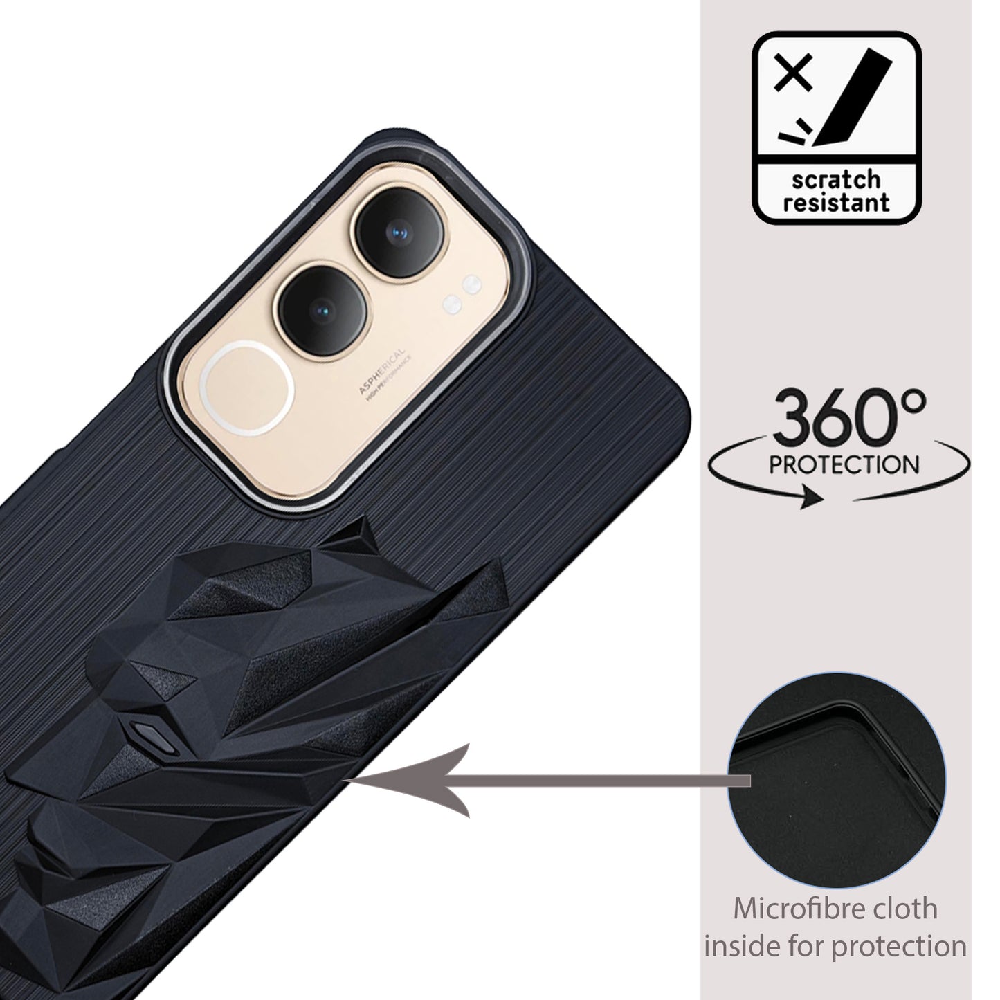 Bt Superhero Case with Camera Ring for Vivo Y29(5G)