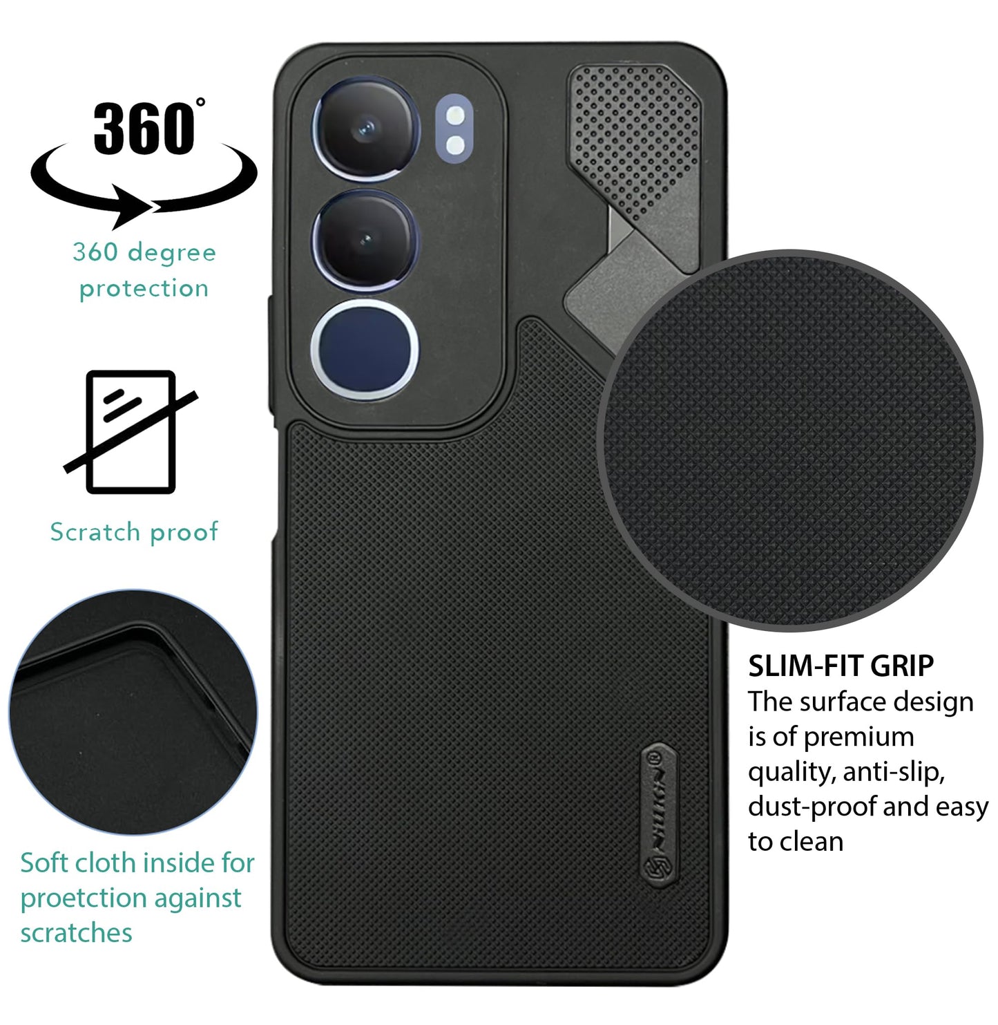 NIUKIN Fancy Super Frosted Dotted Case for Vivo Y29 5G