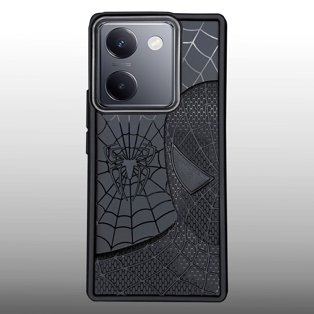 Sp Superhero Web Case with Metallic Camera Ring for Vivo Y200 Pro(5G)
