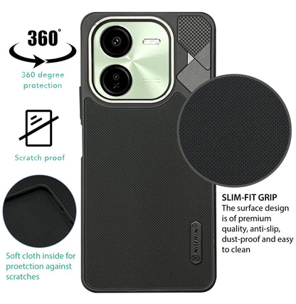 NIUKIN Fancy Super Frosted Dotted Case with Camera Ring for Vivo Y37 Pro