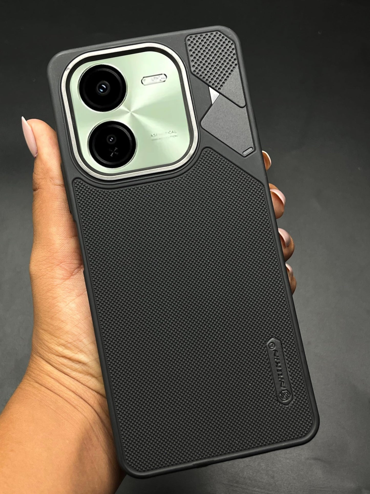 NIUKIN Fancy Super Frosted Dotted Case with Camera Ring for Vivo Y37 Pro