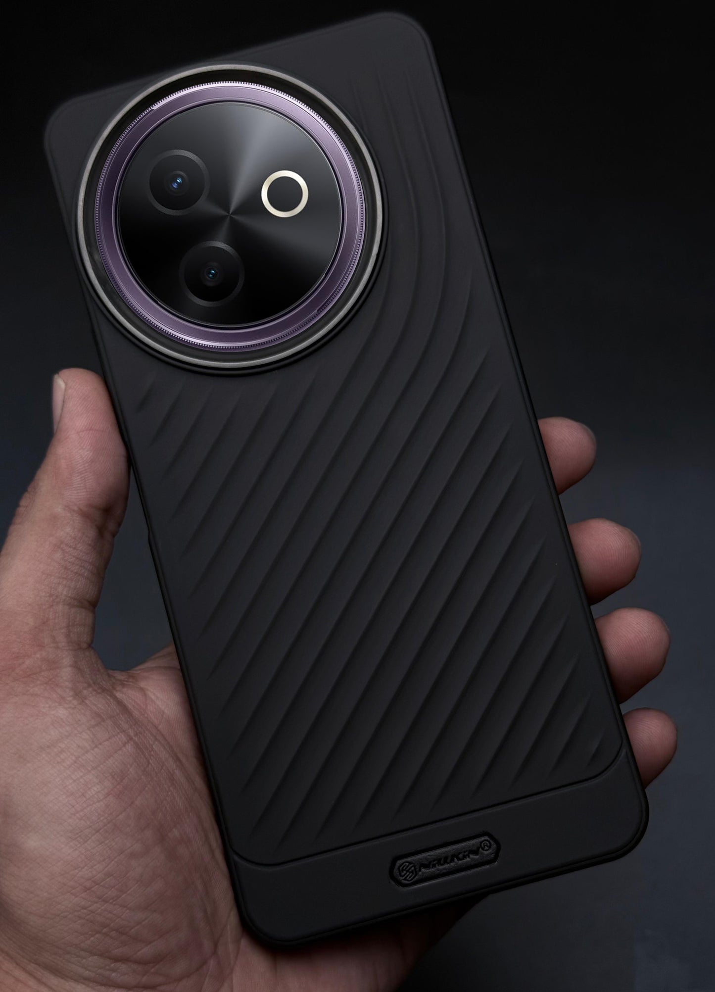 Ripple Wave Case with Metallic Camera Ring for Vivo Y39(5G)