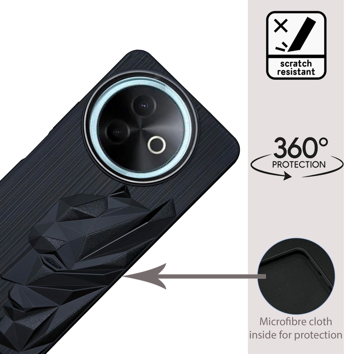 Bt Superhero Case with Camera Ring for Vivo Y39(5G)