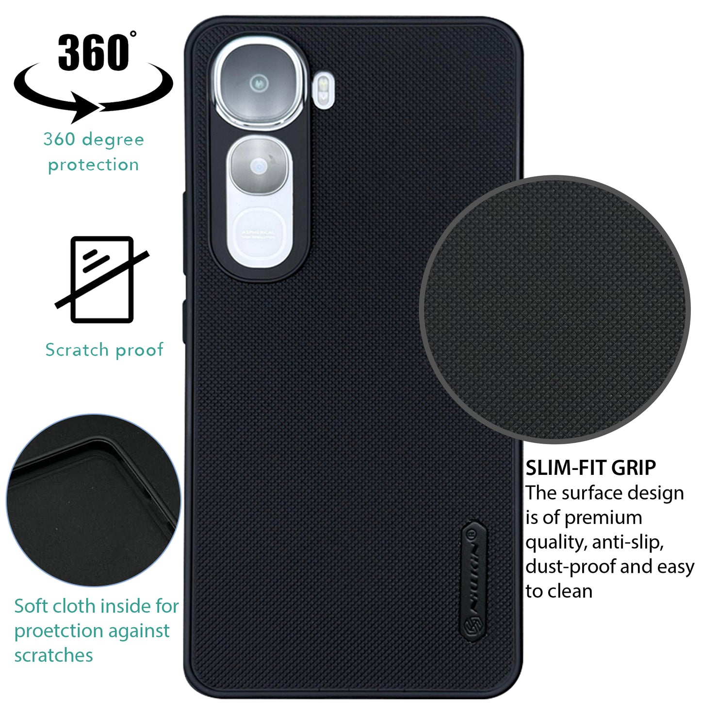 NIUKIN Super Frosted Dotted Case for Vivo Y400