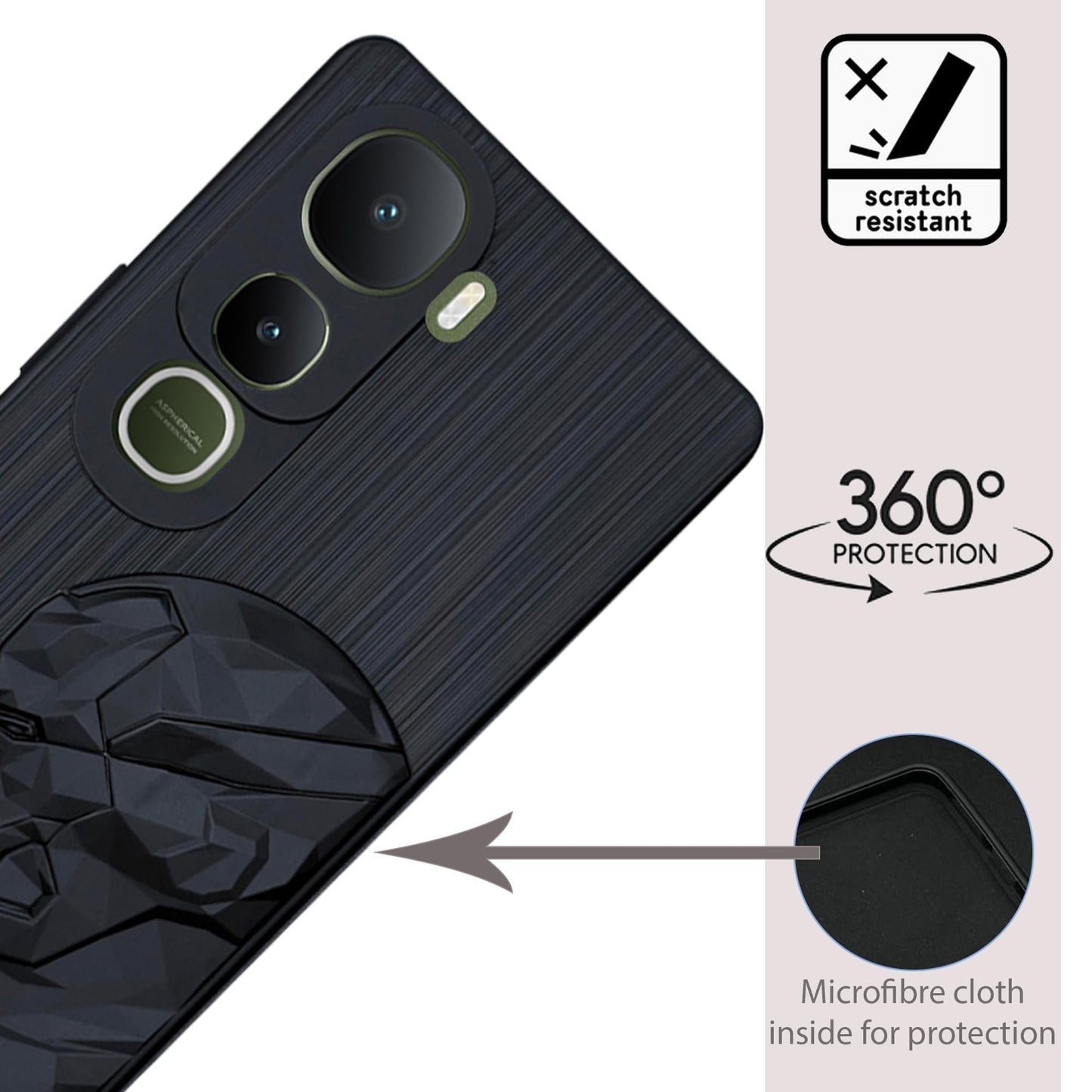 IR Superhero Side Face Prism Case for Vivo Y400 Pro