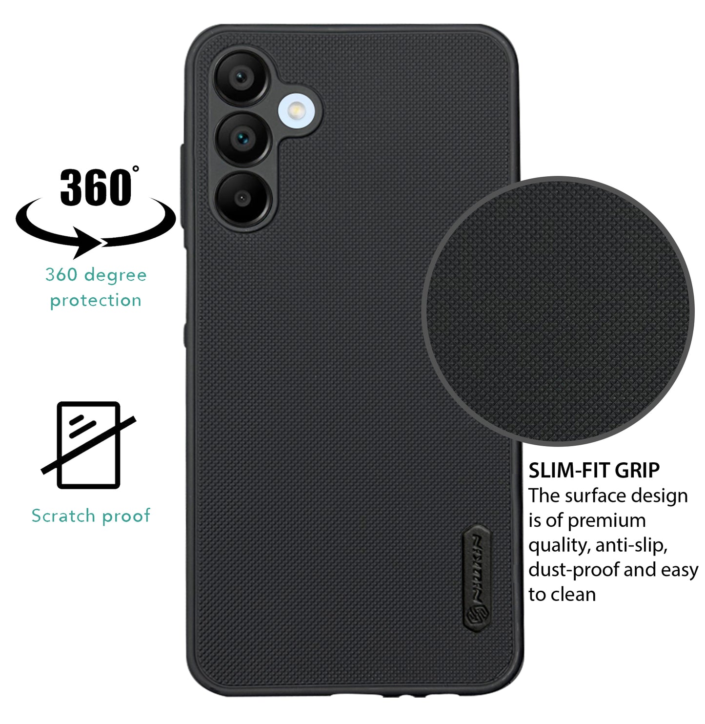 NIUKIN Super Frosted Dotted Case for Samsung A15 5G