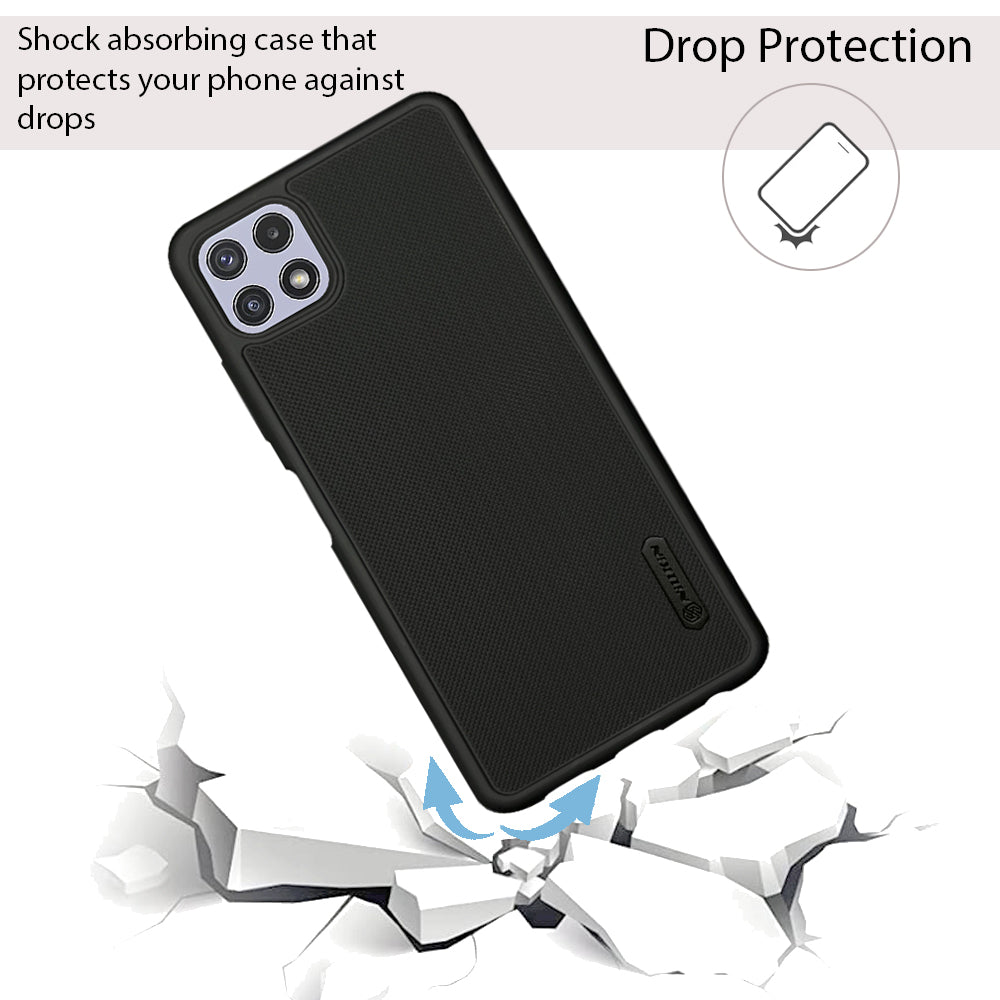 NIUKIN Super Frosted Dotted Case for Samsung A22 5G