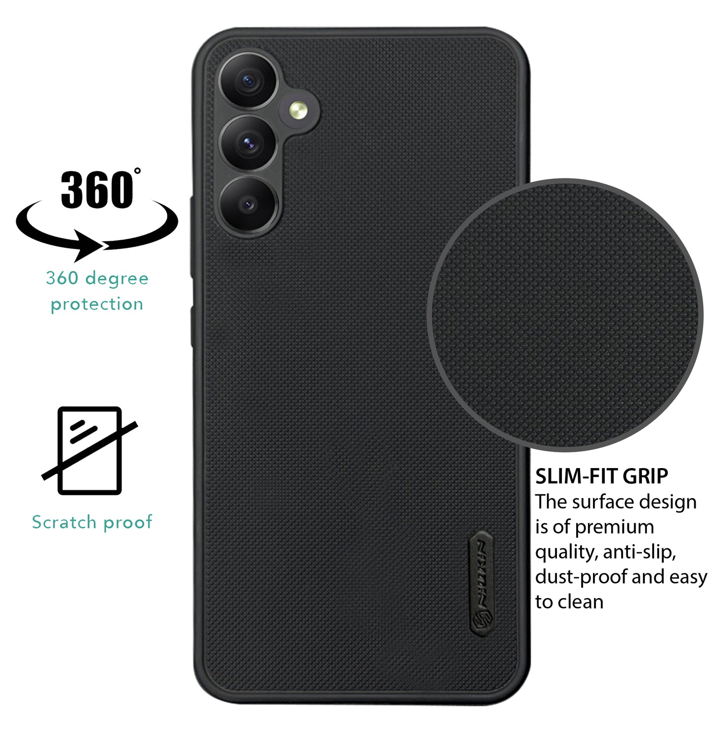 NIUKIN Super Frosted Dotted Case for Samsung A34 5G