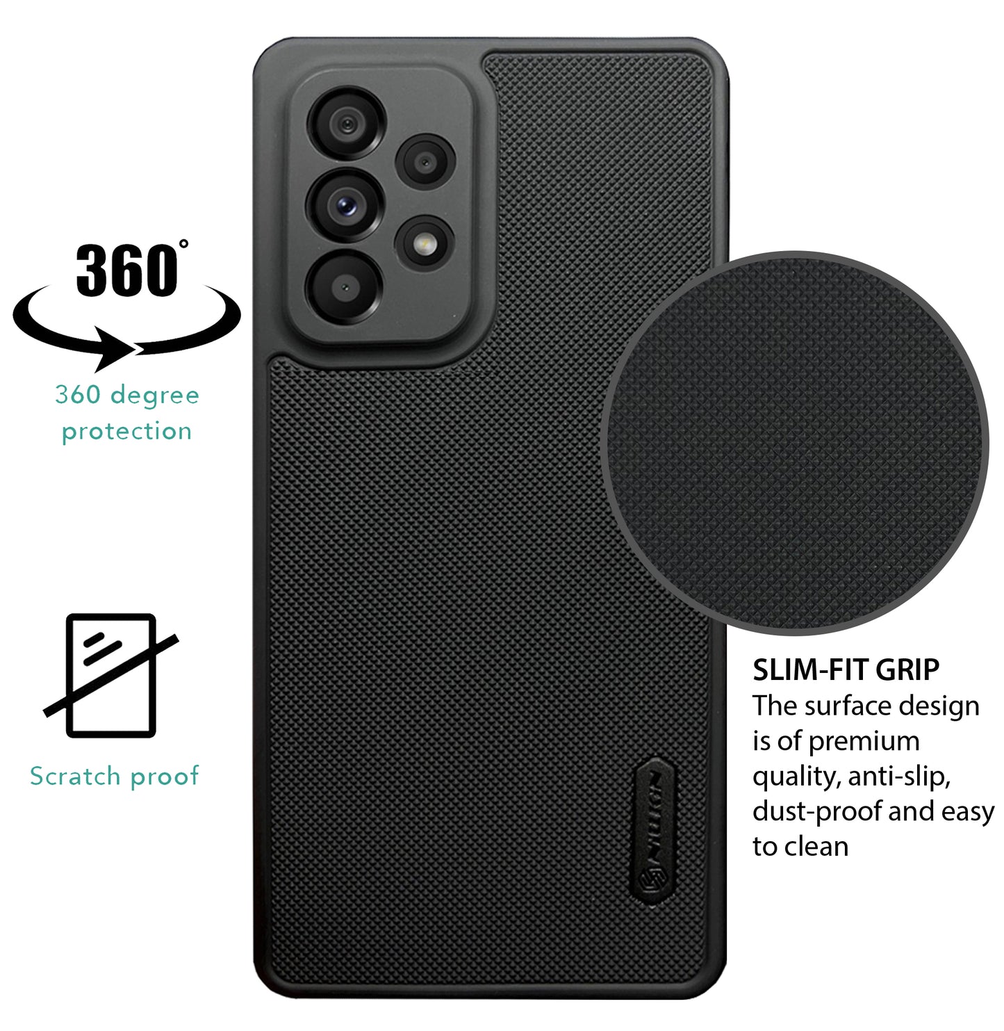 NIUKIN Super Frosted Dotted Case for Samsung A53 5G