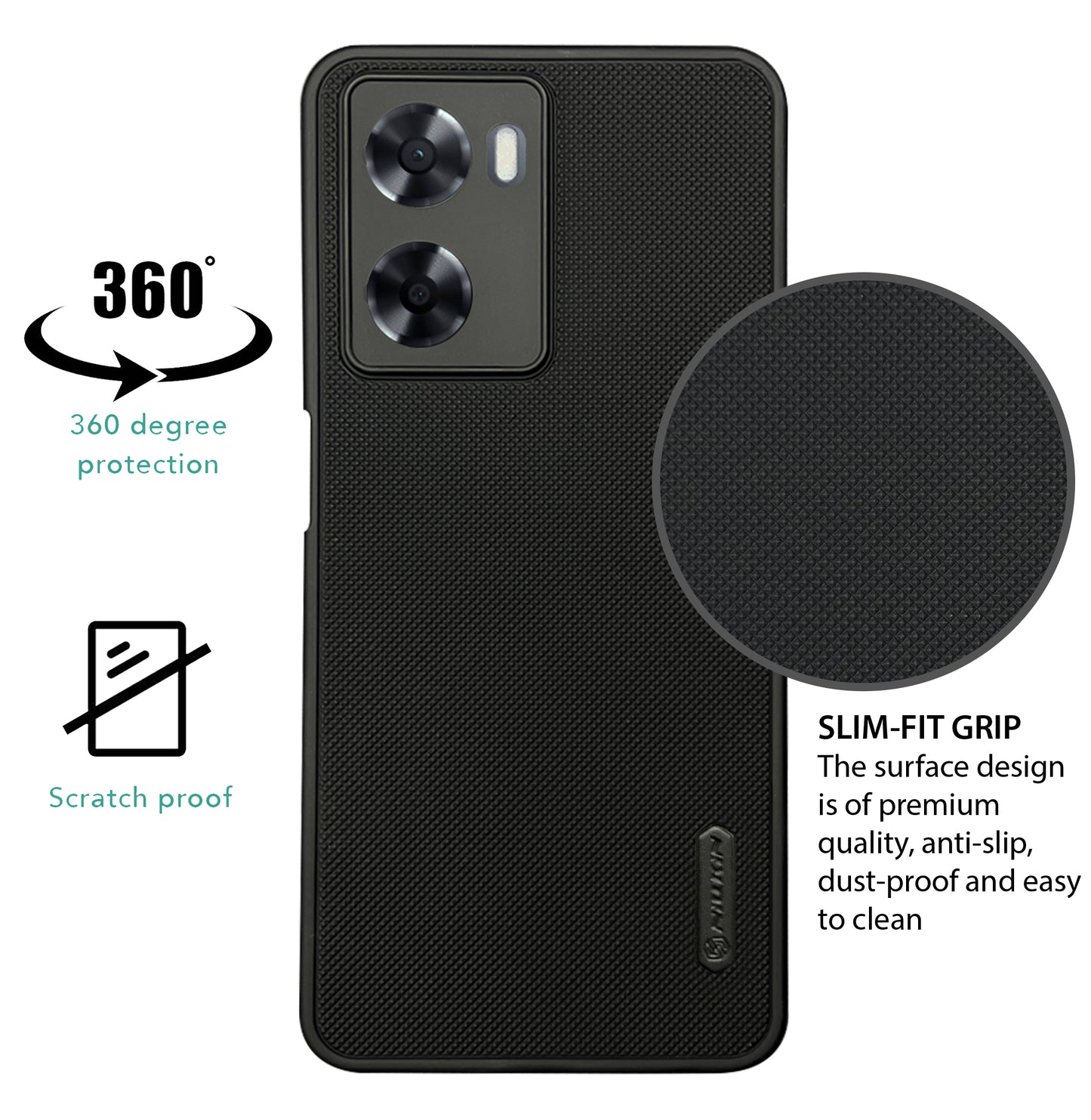 NIUKIN Super Frosted Dotted Case for Oppo A77