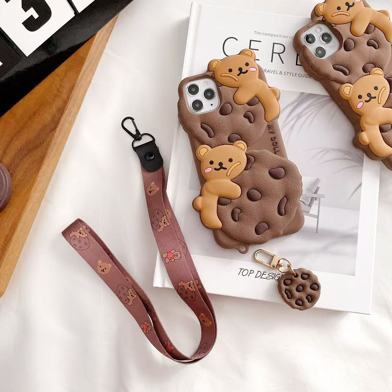 Cookie Bear Case with Cookie Keychain for iPhone 16 Pro Max