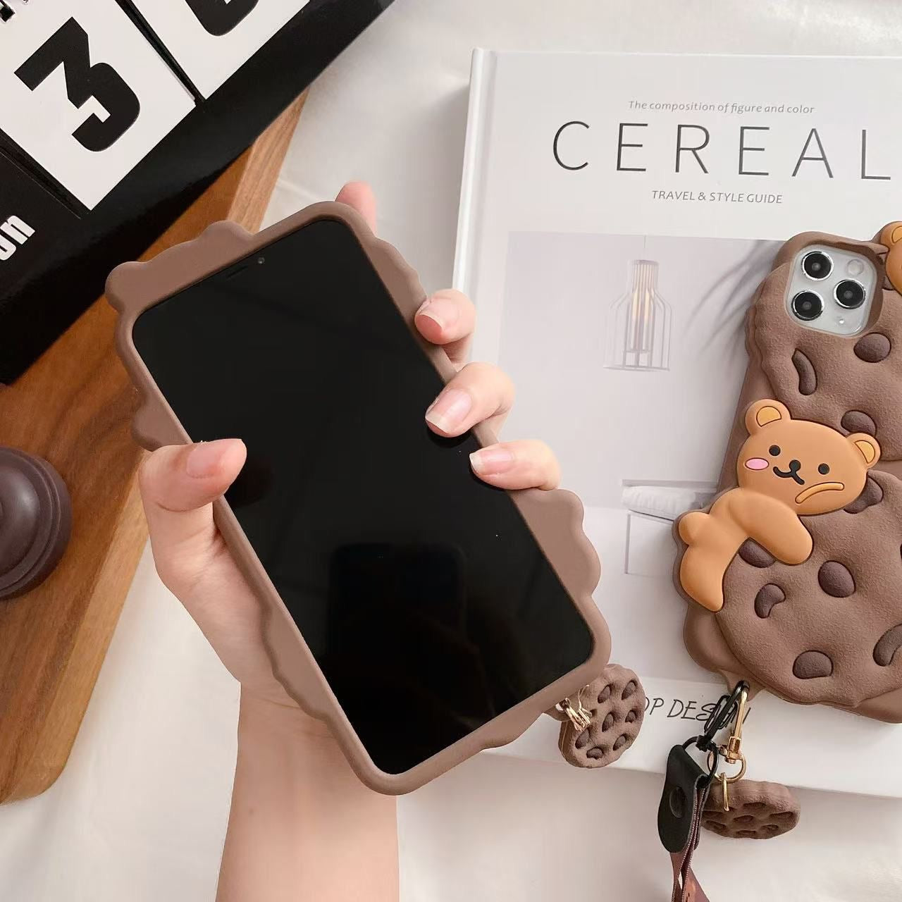 Cookie Bear Case with Cookie Keychain for iPhone 16 Pro Max
