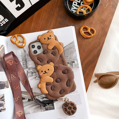 Cookie Bear Case with Cookie Keychain for iPhone 16 Pro Max
