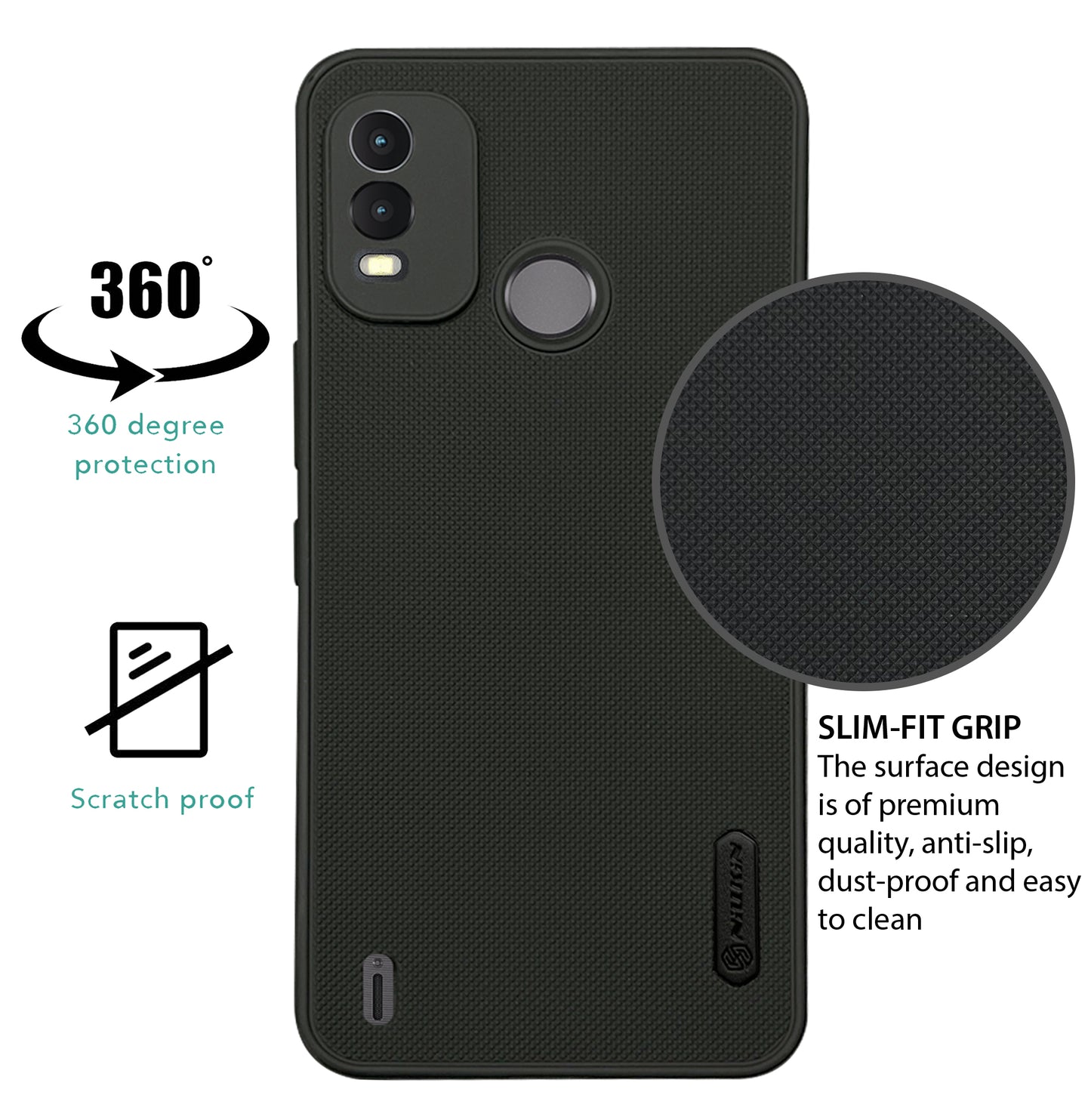 NIUKIN Super Frosted Dotted Case for Nokia G11 Plus
