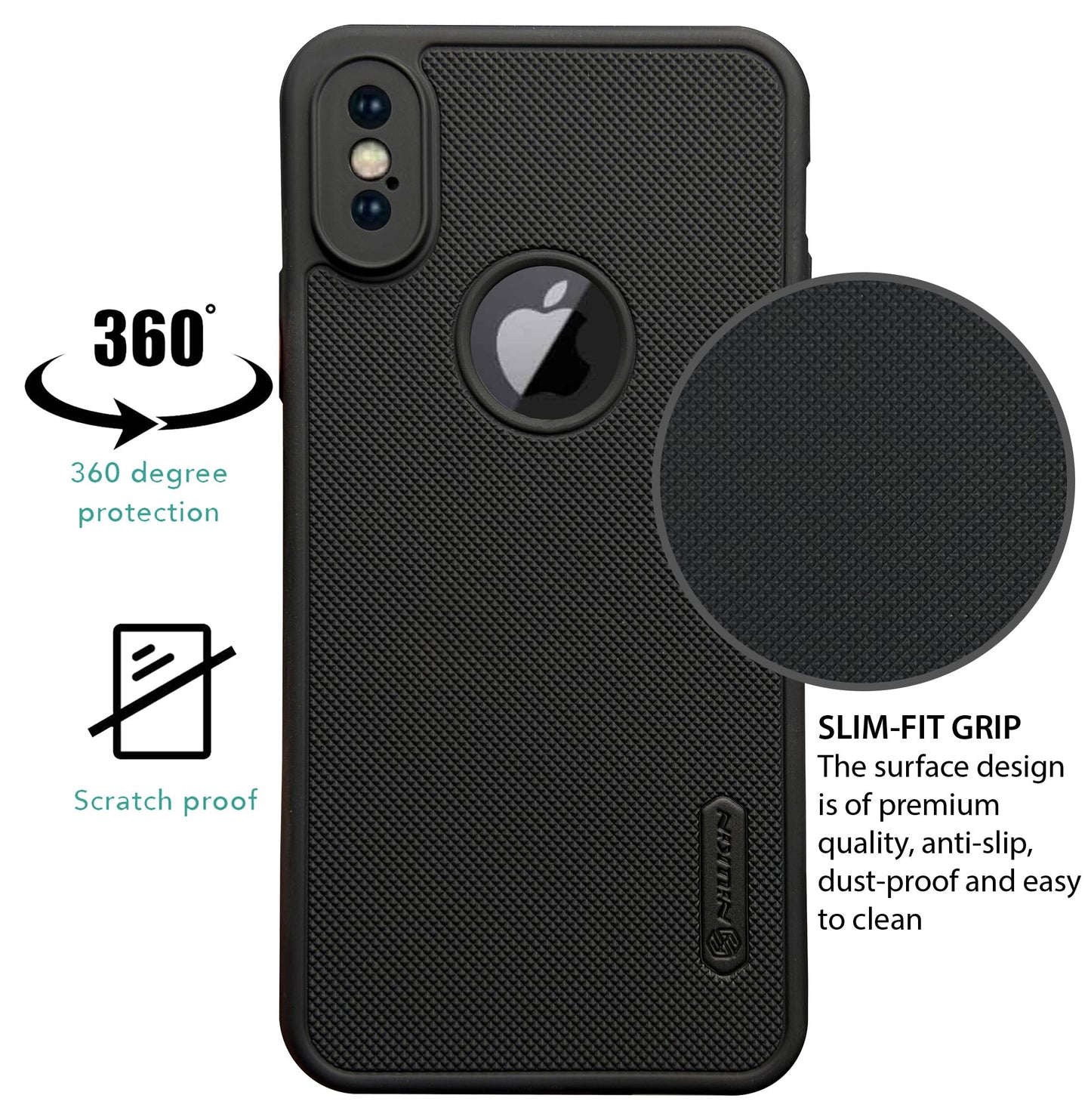 NIUKIN Super Frosted Dotted Case for iPhone Xs