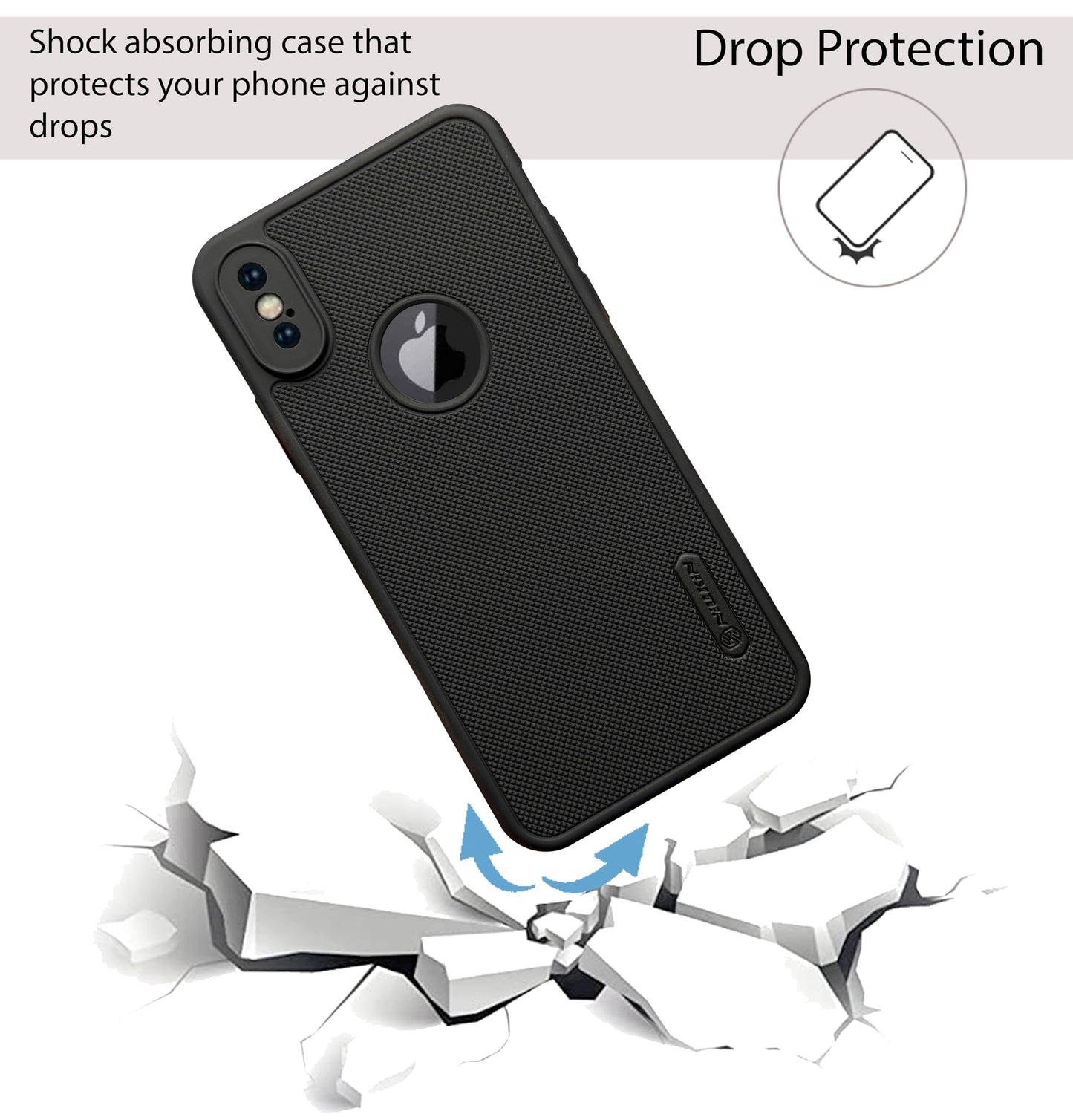 NIUKIN Super Frosted Dotted Case for iPhone Xs