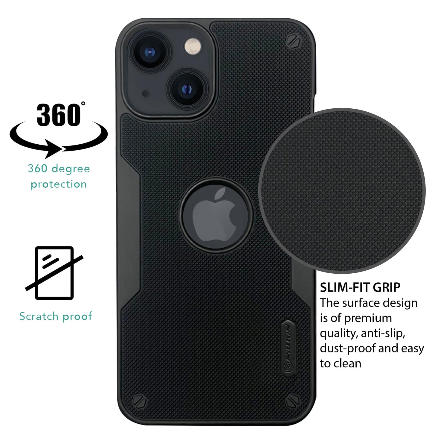 NIUKIN Super Frosted Pro Shield Dotted Case for iPhone 14