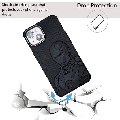 IR Superhero Armor Case with Metallic Camera Ring for iPhone 13