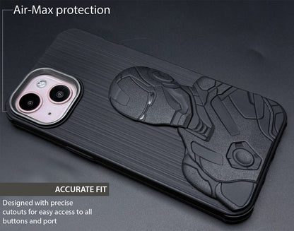 IR Superhero Armor Case with Metallic Camera Ring for iPhone 13