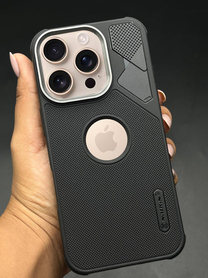 NIUKIN Fancy Super Frosted Dotted Case with Camera Ring for iPhone 16 Pro