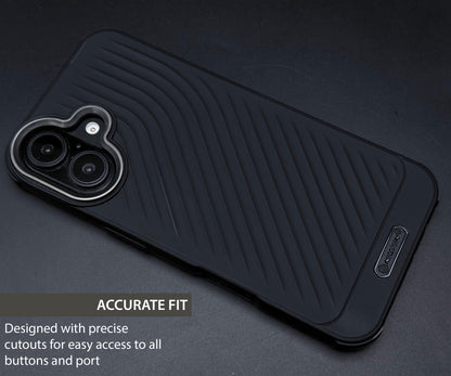 Ripple Wave Case with Metallic Camera Ring for iPhone 16