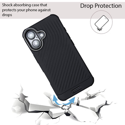 Ripple Wave Case with Metallic Camera Ring for iPhone 16