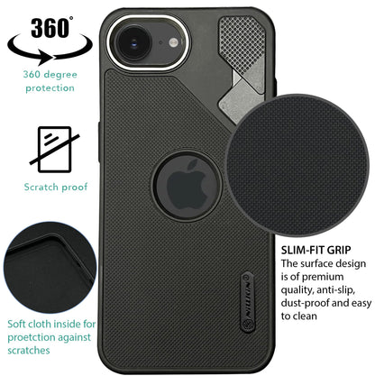 NIUKIN Fancy Super Frosted Dotted Case with Camera Ring for iPhone 17e