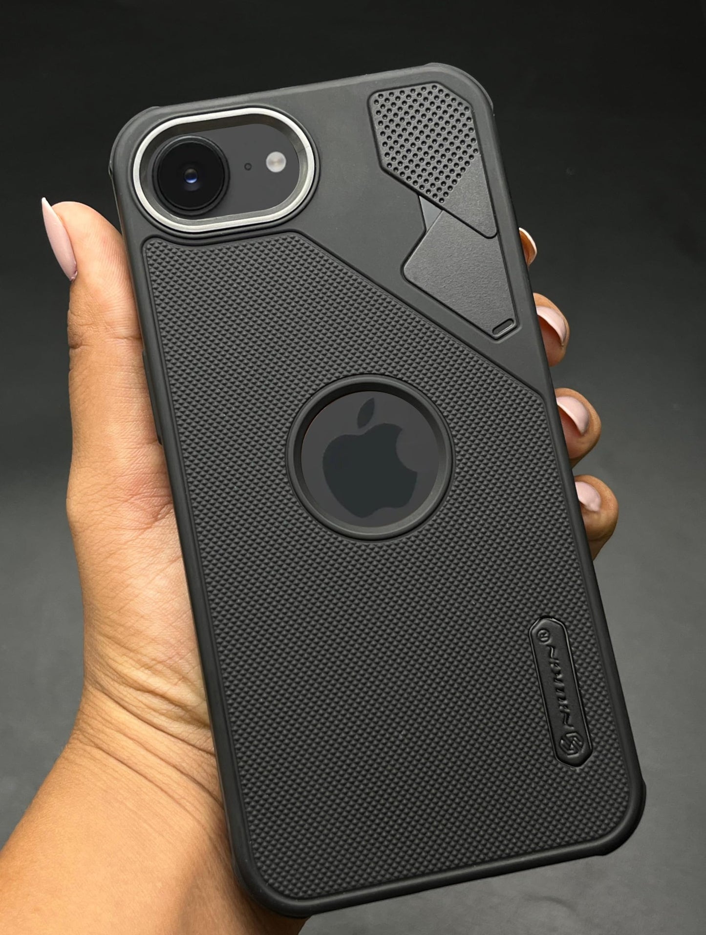 NIUKIN Fancy Super Frosted Dotted Case with Camera Ring for iPhone 17e