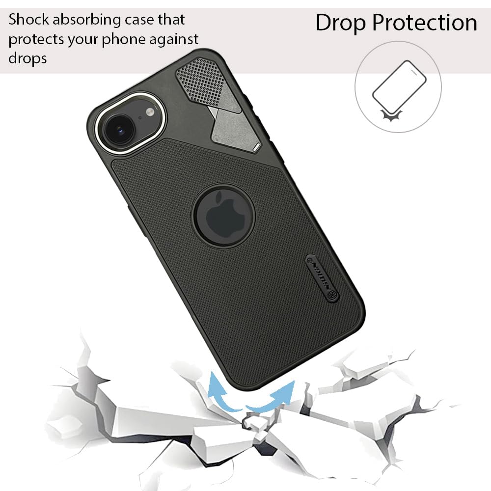 NIUKIN Fancy Super Frosted Dotted Case with Camera Ring for iPhone 17e