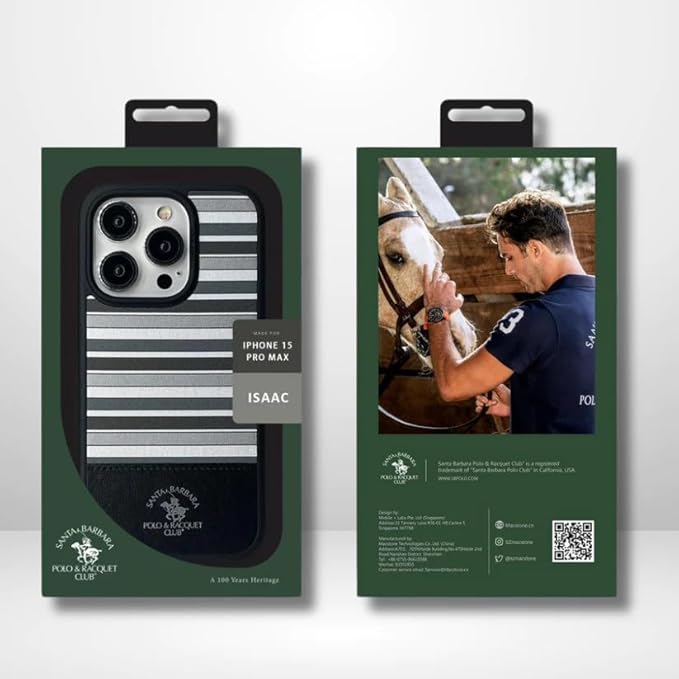 Santa Barbara Polo & Racquet Club Isaac Series Leather Case for iPhone 16 Pro Max