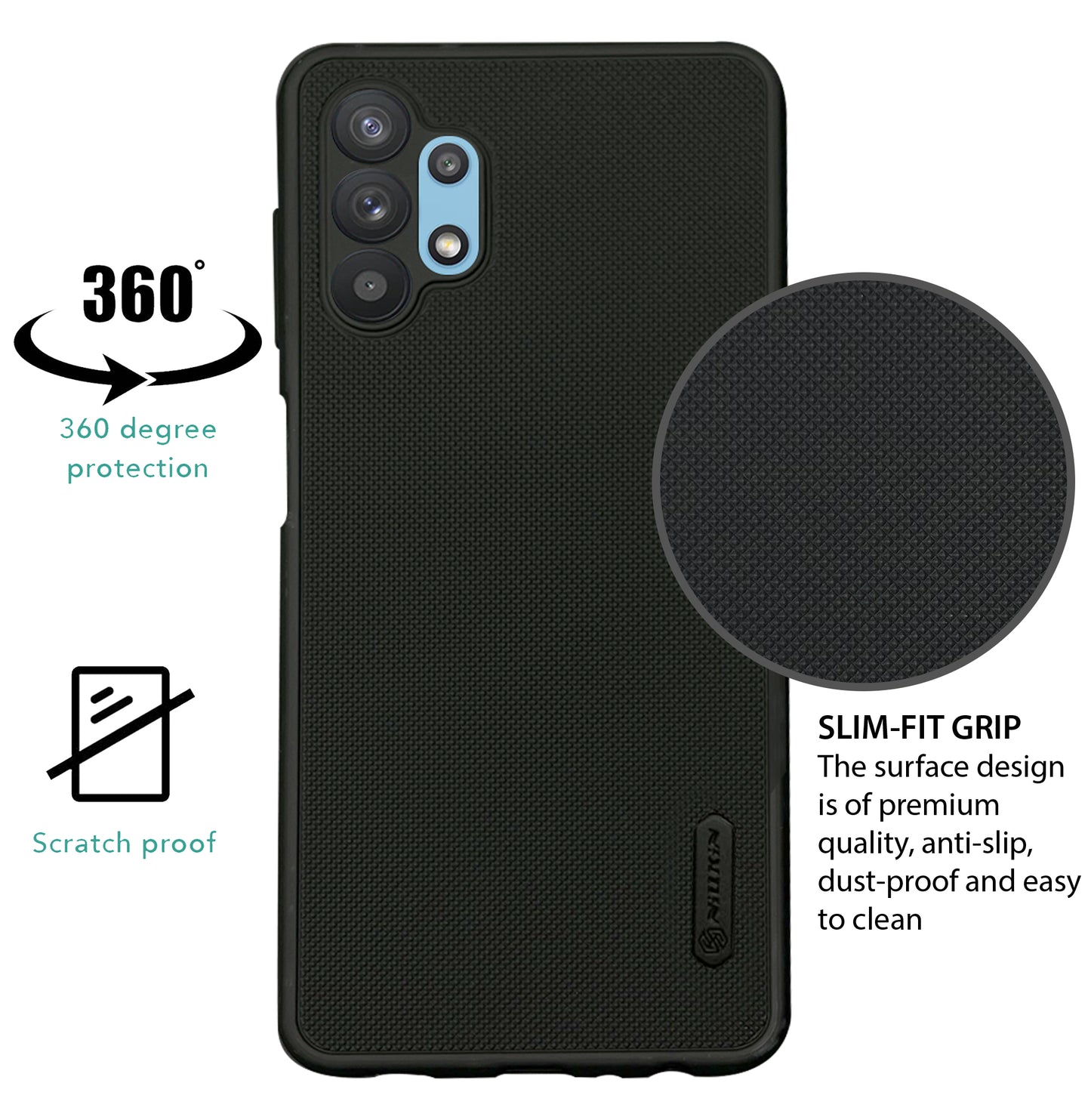 NIUKIN Super Frosted Dotted Case for Samsung M32 5G