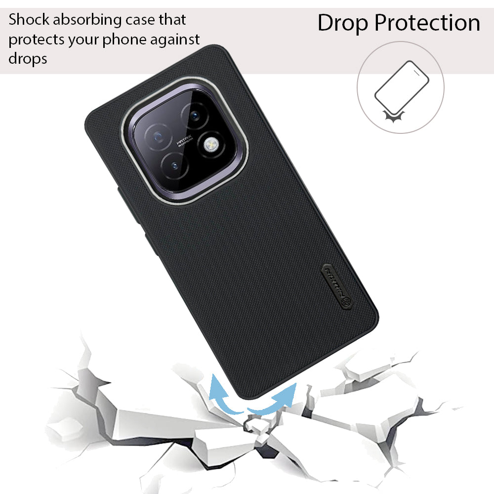 NIUKIN Super Frosted Dotted Case with Camera Ring for Realme Narzo 70 Turbo