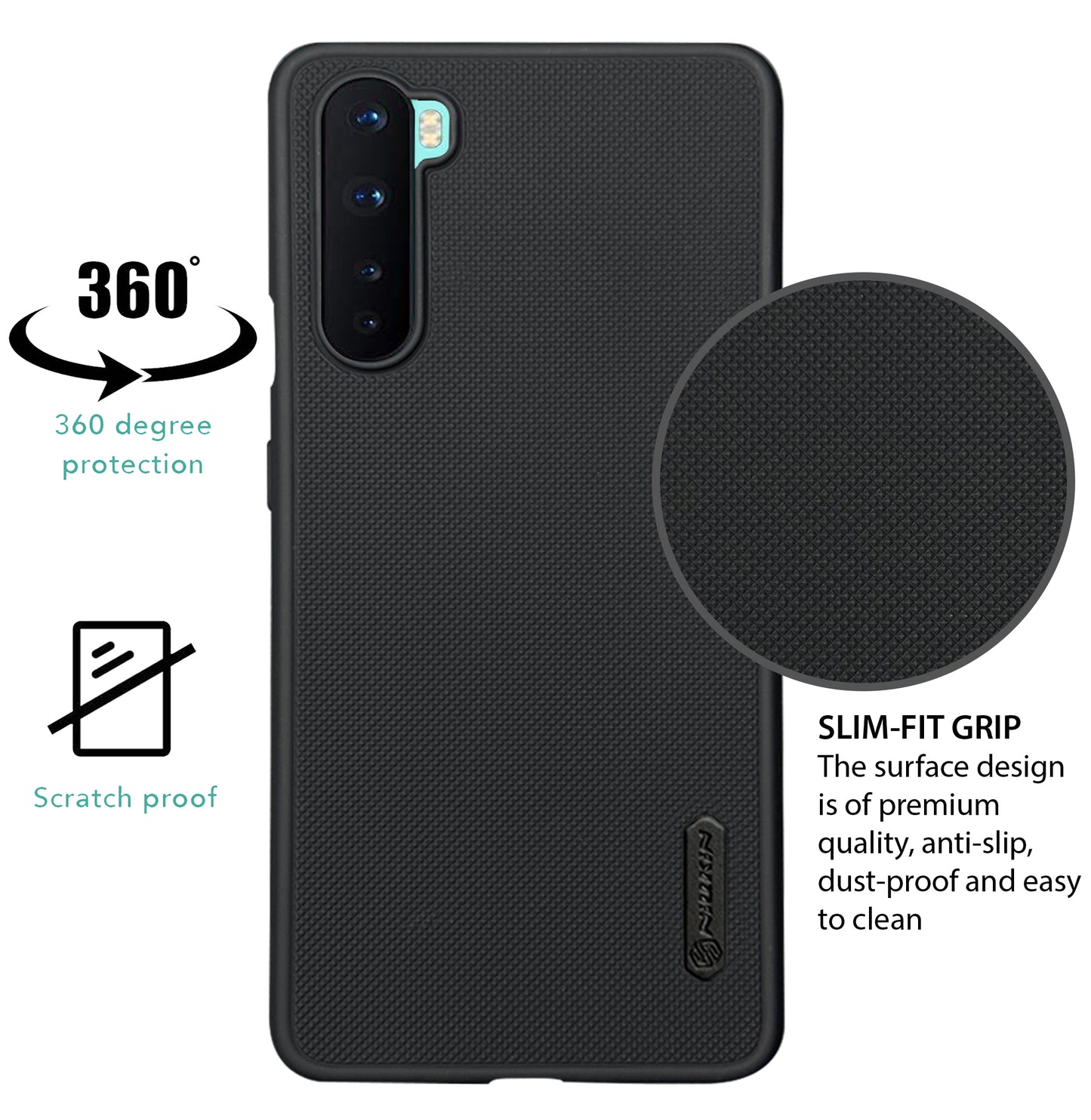 NIUKIN Super Frosted Dotted Case for Oneplus Nord