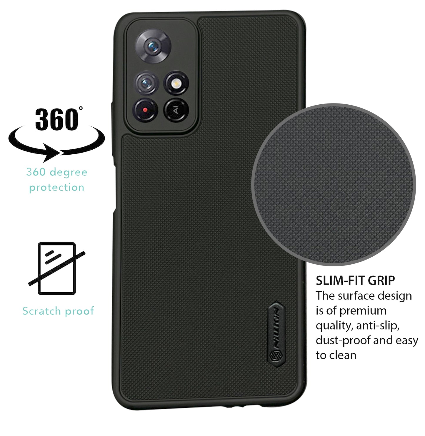 NIUKIN Super Frosted Dotted Case for Xiaomi Note 11T