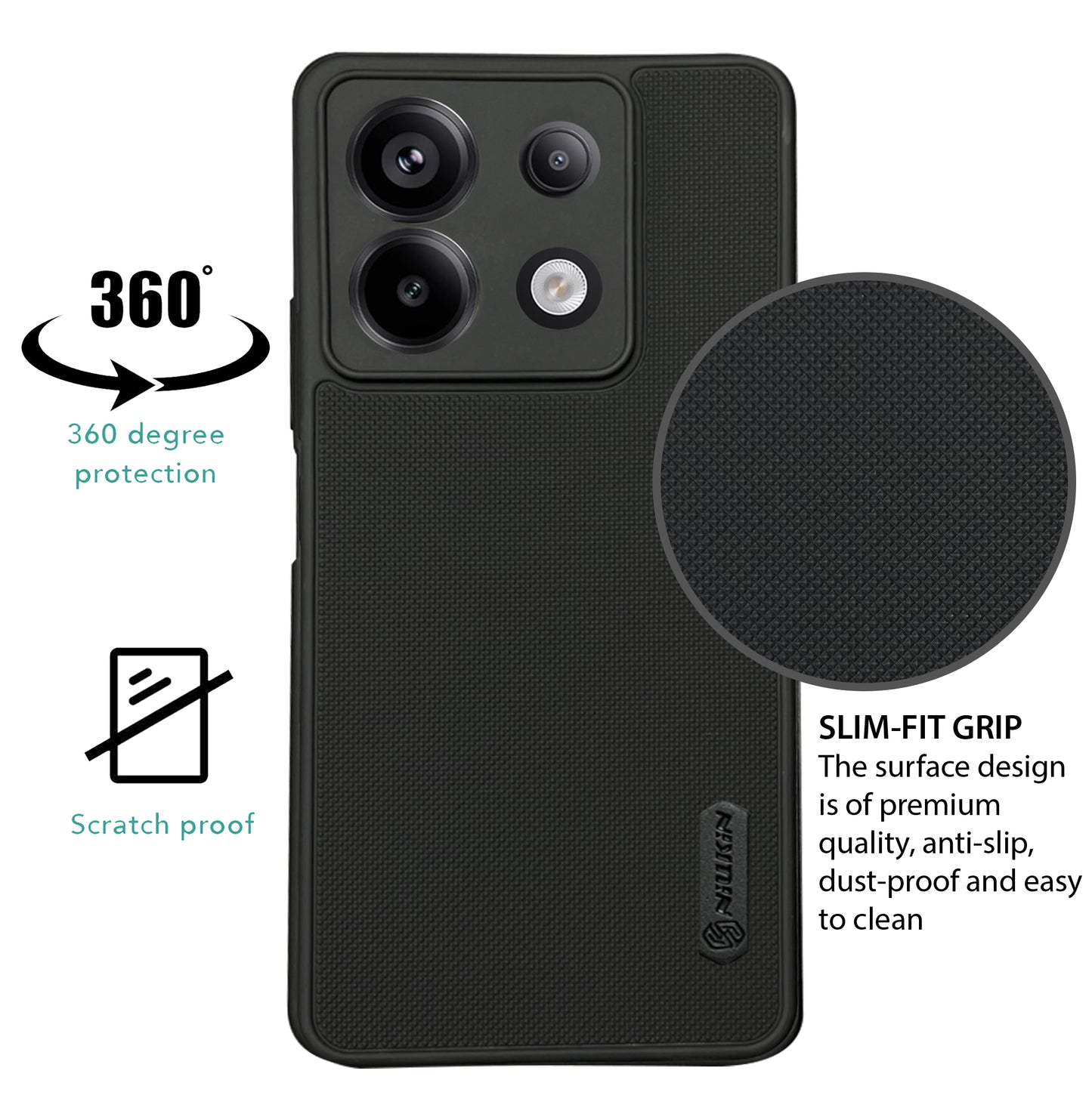 NIUKIN Super Frosted Dotted Case for Xiaomi Note 13 Pro