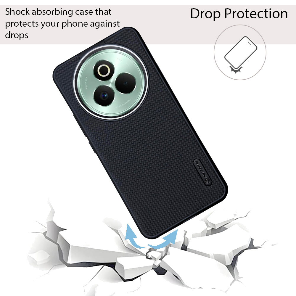 NIUKIN Super Frosted Dotted Case with Camera Ring for Realme P3 Pro
