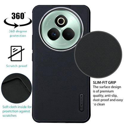 NIUKIN Super Frosted Dotted Case with Camera Ring for Realme P3 Pro