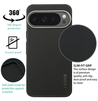 NIUKIN Super Frosted Dotted Case with Camera Ring for Google Pixel 9