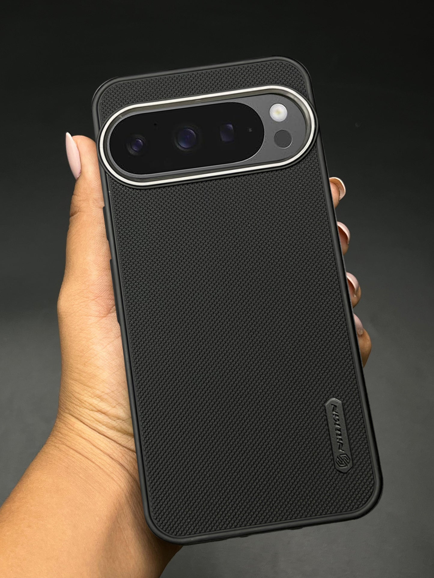 NIUKIN Super Frosted Dotted Case with Camera Ring for Google Pixel 9