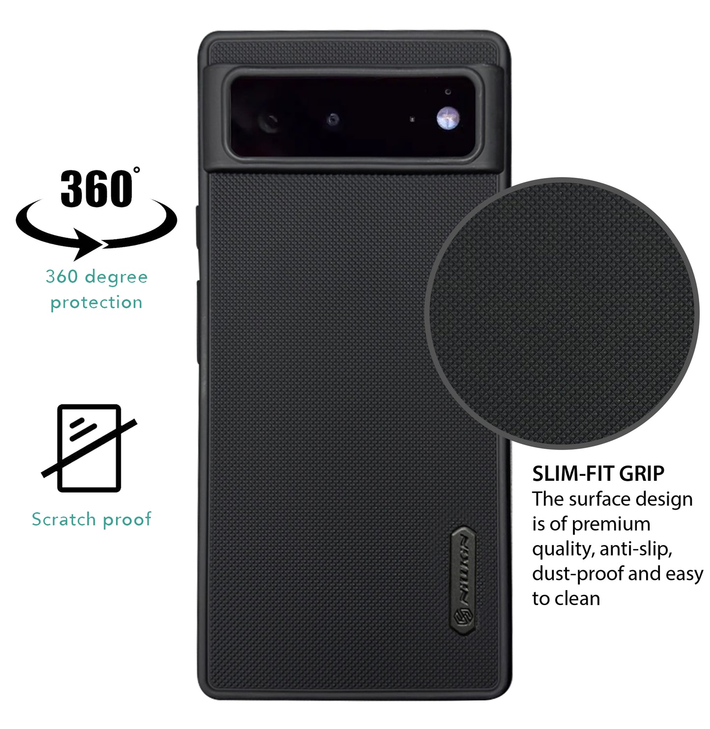 NIUKIN Super Frosted Dotted Case for Google Pixel 6