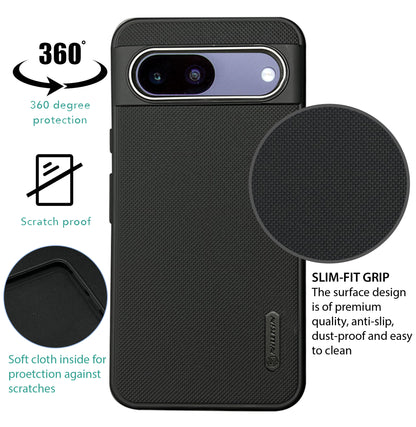 NIUKIN Super Frosted Dotted Case with Camera Ring for Google Pixel 8A