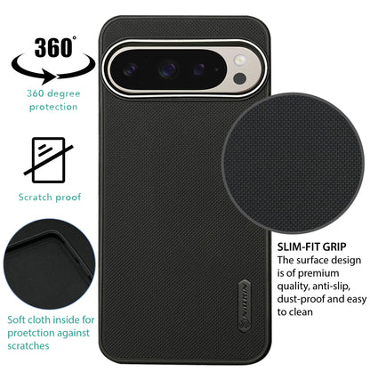 NIUKIN Super Frosted Dotted Case with Camera Ring for Google Pixel 9 Pro XL