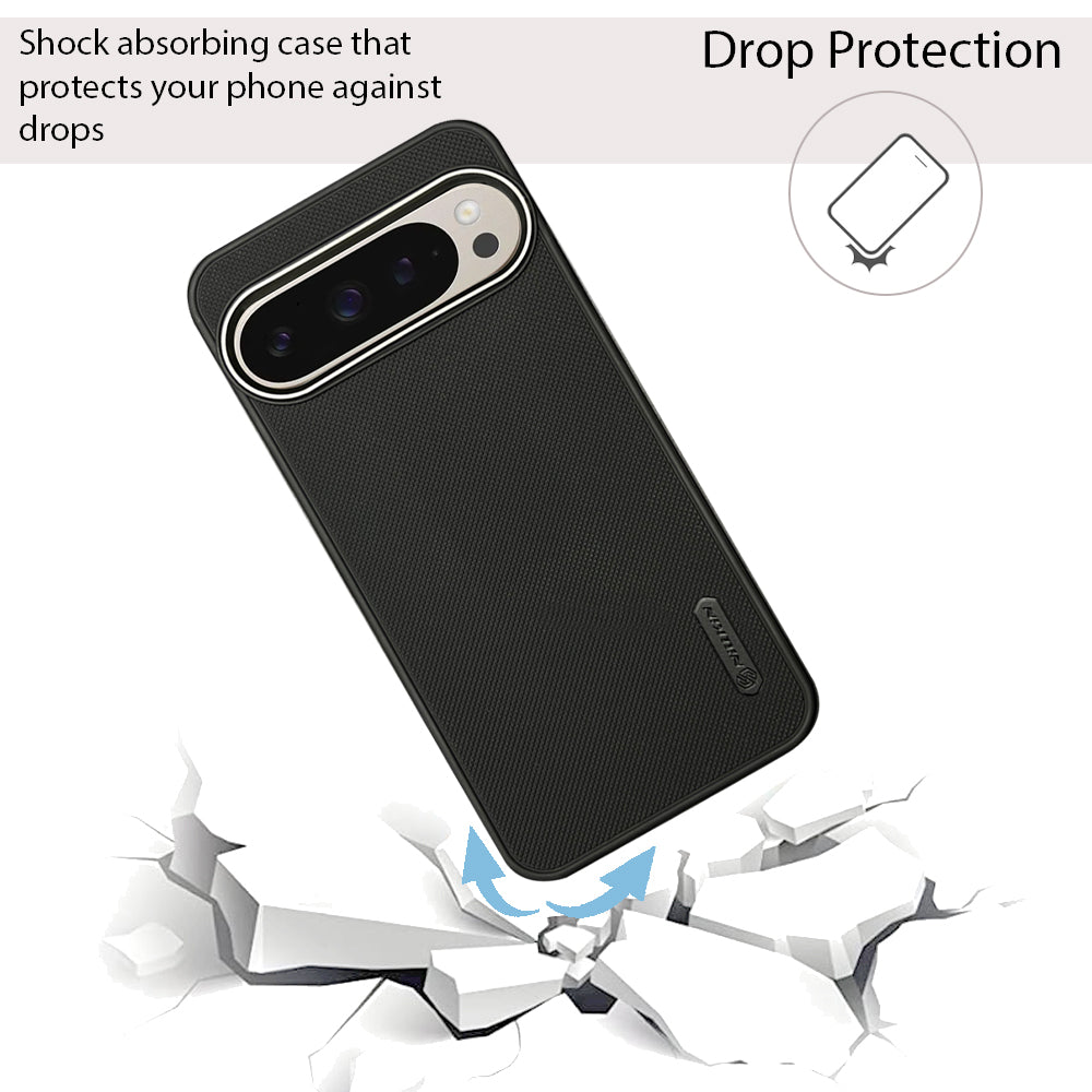 NIUKIN Super Frosted Dotted Case with Camera Ring for Google Pixel 9 Pro XL
