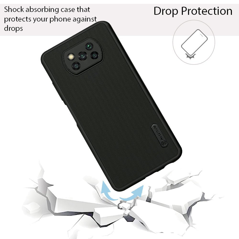 NIUKIN Super Frosted Dotted Case for Xiaomi Poco X3 Pro